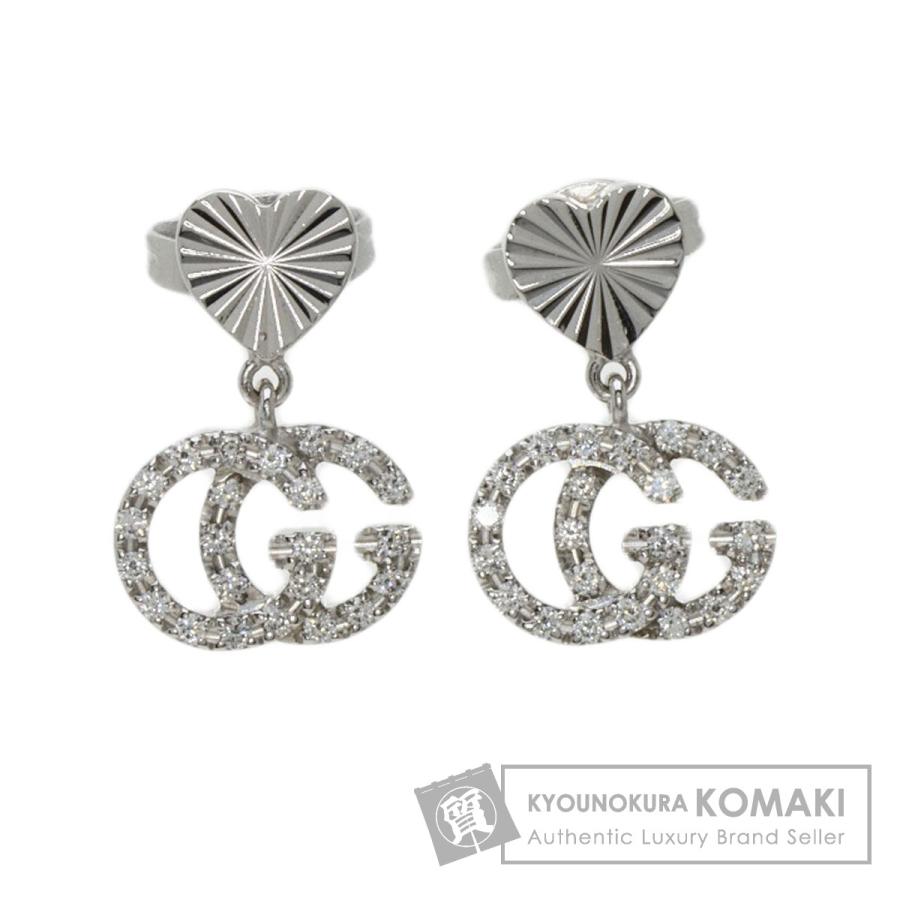 GUCCI グッチ GGランニング ダイヤモンド ピアス K18ホワイト GUCCI グッチ GGランニング ダイヤモンド ピアス K18ホワイト