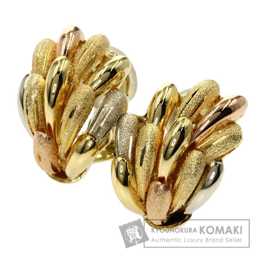 TRES BELLE トレベール スリーカラー イヤリング K18イエローゴールド  