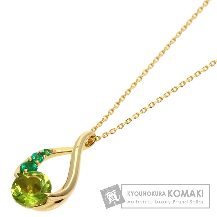 スタージュエリーk18 ペリドットネックレス