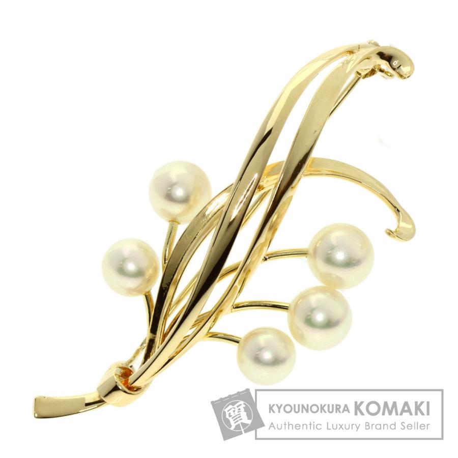 MIKIMOTO ミキモト アコヤパール 真珠 ブローチ K14イエロー MIKIMOTO ミキモト アコヤパール 真珠 ブローチ K14イエロー