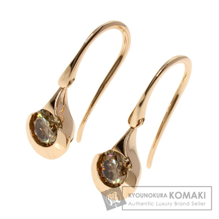 Kashikey カシケイ ドッツピアス ブラウン ダイヤモンド ピアス K18  