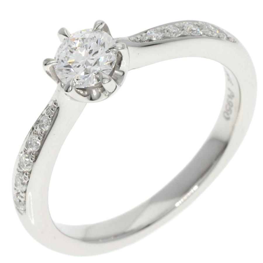 美品 CELINE セリーヌ PT950リング ダイヤモンド 約9号 プラチナ