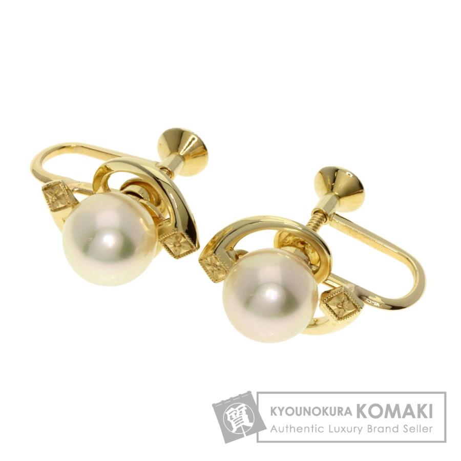 MIKIMOTO ミキモト アコヤパール 真珠 イヤリング K14イエローゴールド  