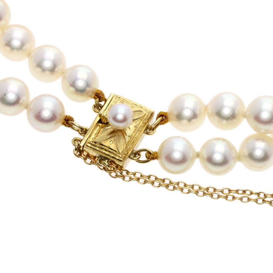 MIKIMOTO ミキモト アコヤパール 2連 真珠 ブレスレット K14 MIKIMOTO ミキモト アコヤパール 2連 真珠 ブレスレット K14