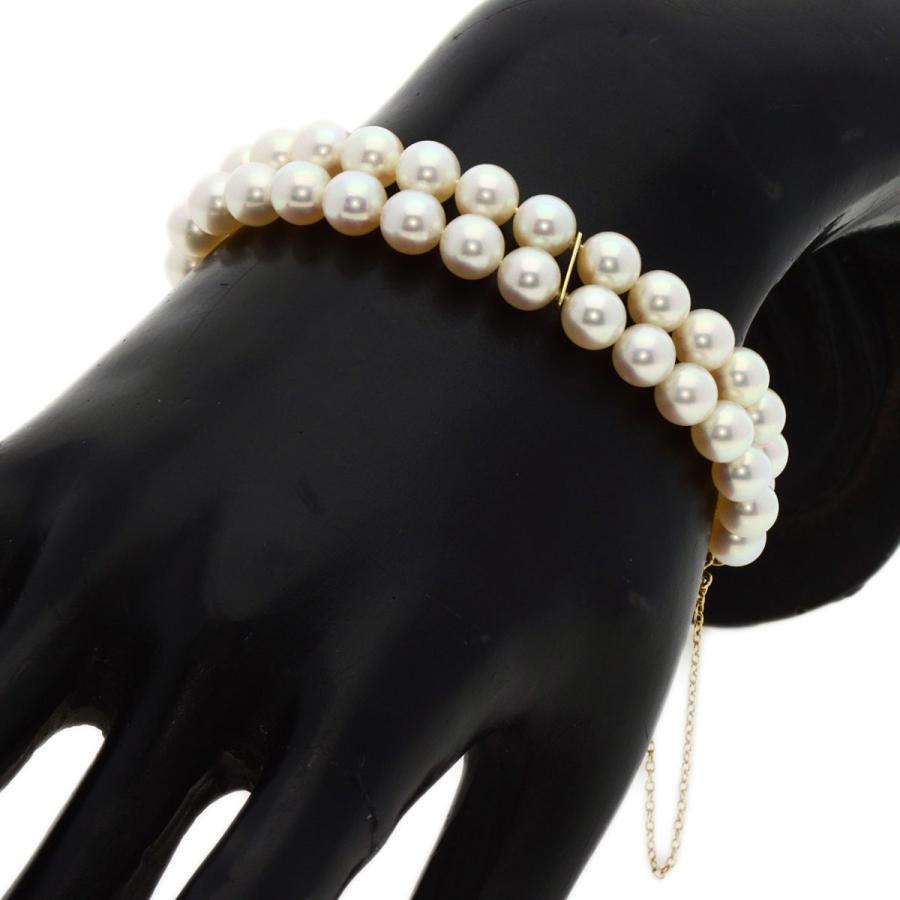 MIKIMOTO ミキモト アコヤパール 2連 真珠 ブレスレット K14 MIKIMOTO ミキモト アコヤパール 2連 真珠 ブレスレット K14