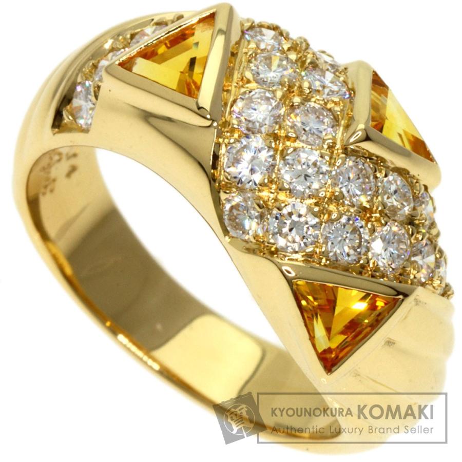 Jeunet ジュネ サファイア ダイヤモンド リング・指輪 K18イエロー  