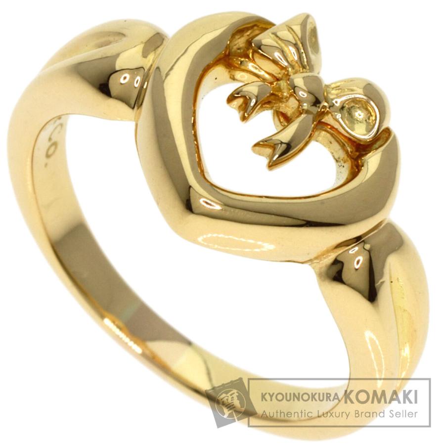 美品 Tiffany ティファニー K18 コンビ ハート ロープ リング TIFFANY ティファニー K18 コンビ ハート ロープ リング 11号