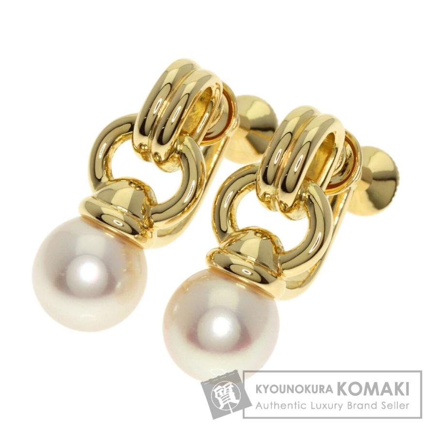 MIKIMOTO ミキモト パール 真珠 イヤリング K18イエローゴールド 