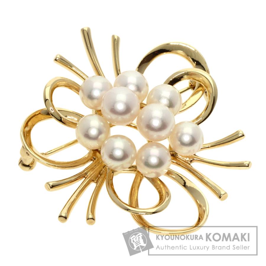 MIKIMOTO ミキモト パール 真珠 ブローチ K14イエローゴールド MIKIMOTO ミキモト パール 真珠 ブローチ K14イエローゴールド