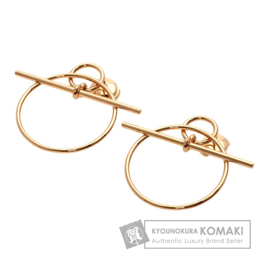 HERMES エルメス ループ PM ピアス K18ピンクゴールド HERMES エルメス ループ PM ピアス K18ピンクゴールド