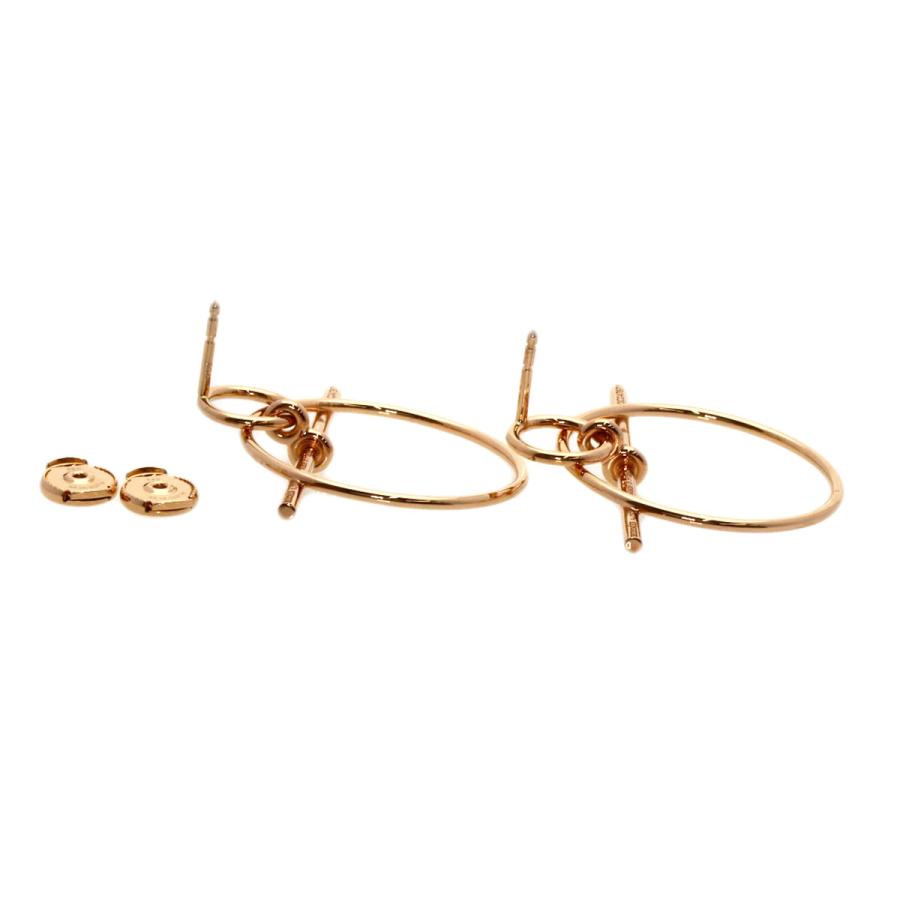 HERMES エルメス ループ PM ピアス K18ピンクゴールド HERMES エルメス ループ PM ピアス K18ピンクゴールド