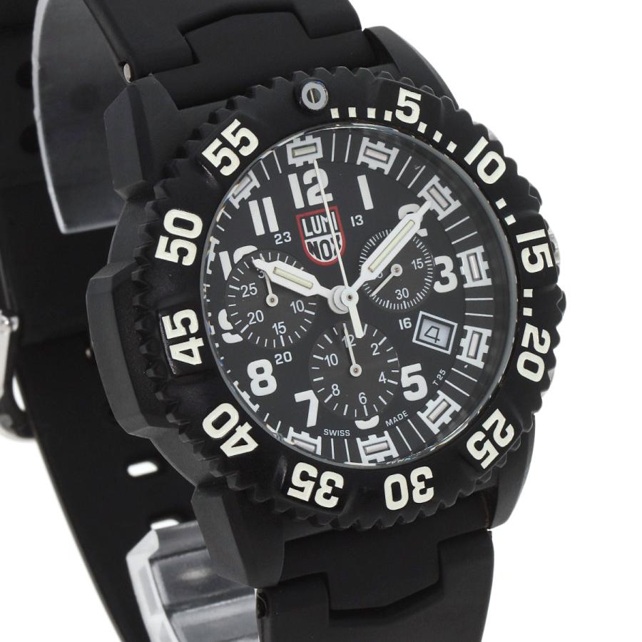 LUMINOX ルミノックス 3080シリーズ クロノグラフ ネイビーシールズ 腕時計  カーボン ラバー メンズ  中古｜kyounokura｜04