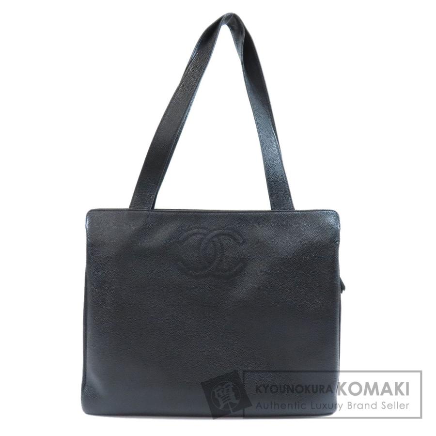 CHANEL シャネル ココマーク トートバッグ キャビアスキン CHANEL シャネル ココマーク トートバッグ キャビアスキン