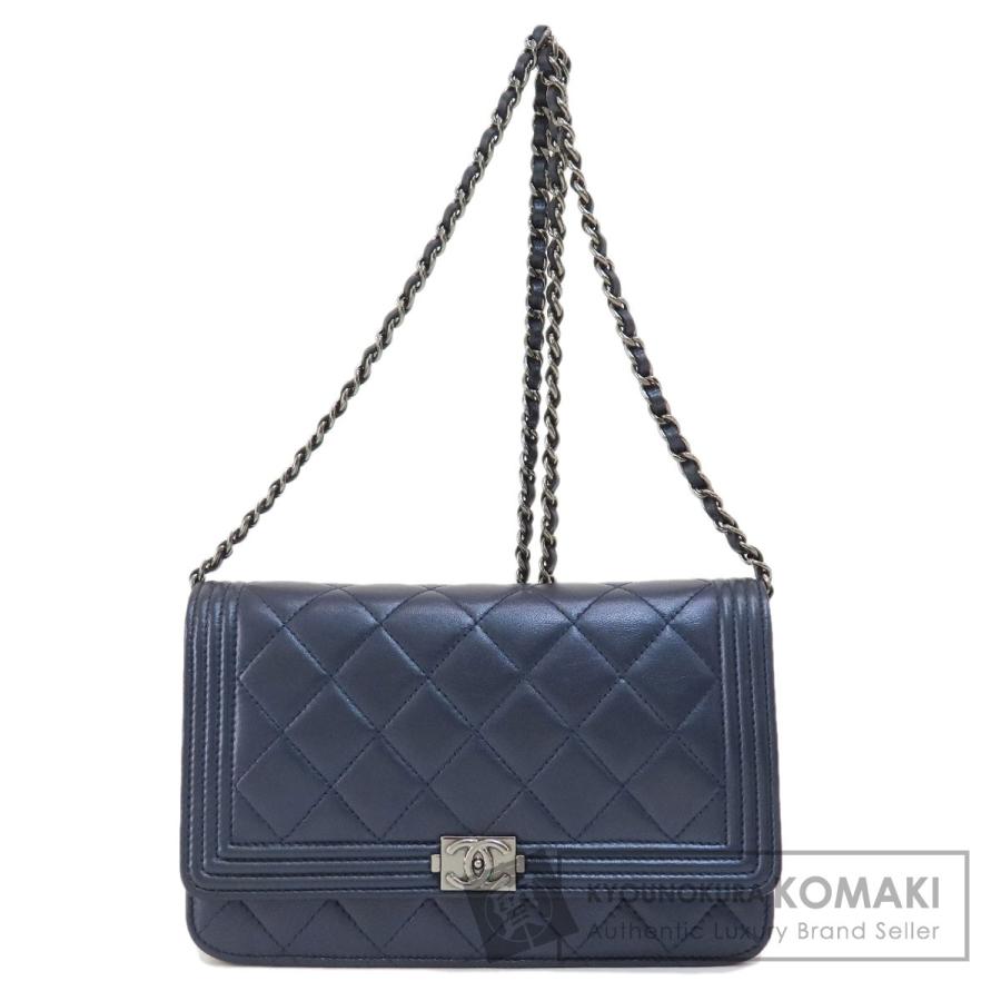 CHANEL シャネル チェーンウォレット ボーイシャネル シルバー金具 長 