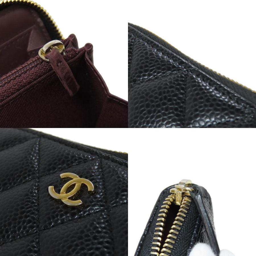 CHANEL シャネル マトラッセ ココマーク ゴールド金具長財布キャビアスキン CHANEL シャネル マトラッセ ココマーク ゴールド金具 長財布