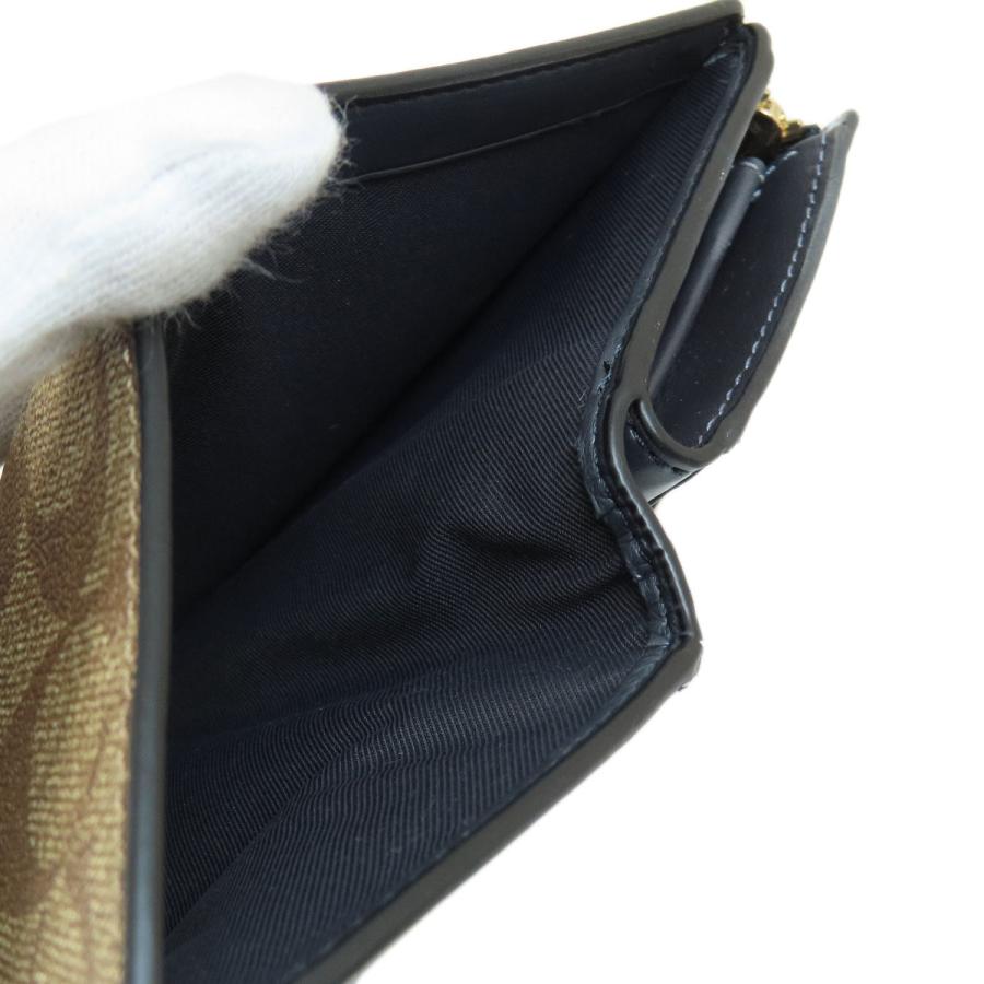 冬セール COACH コーチ F27147 シグネチャー 二つ折り財布（小銭入れあり） PVC レディース 