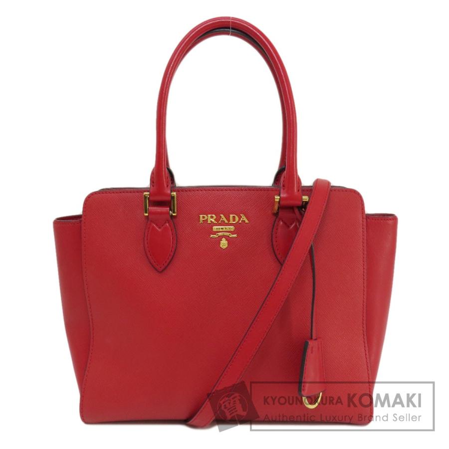 プラダ PRADA  サフィアーノ 2WAY  ハンドバッグ レザー レディース  中古 PRADA（プラダ） サフィアーノ 2WAY ハンドバッグ レザー レディース