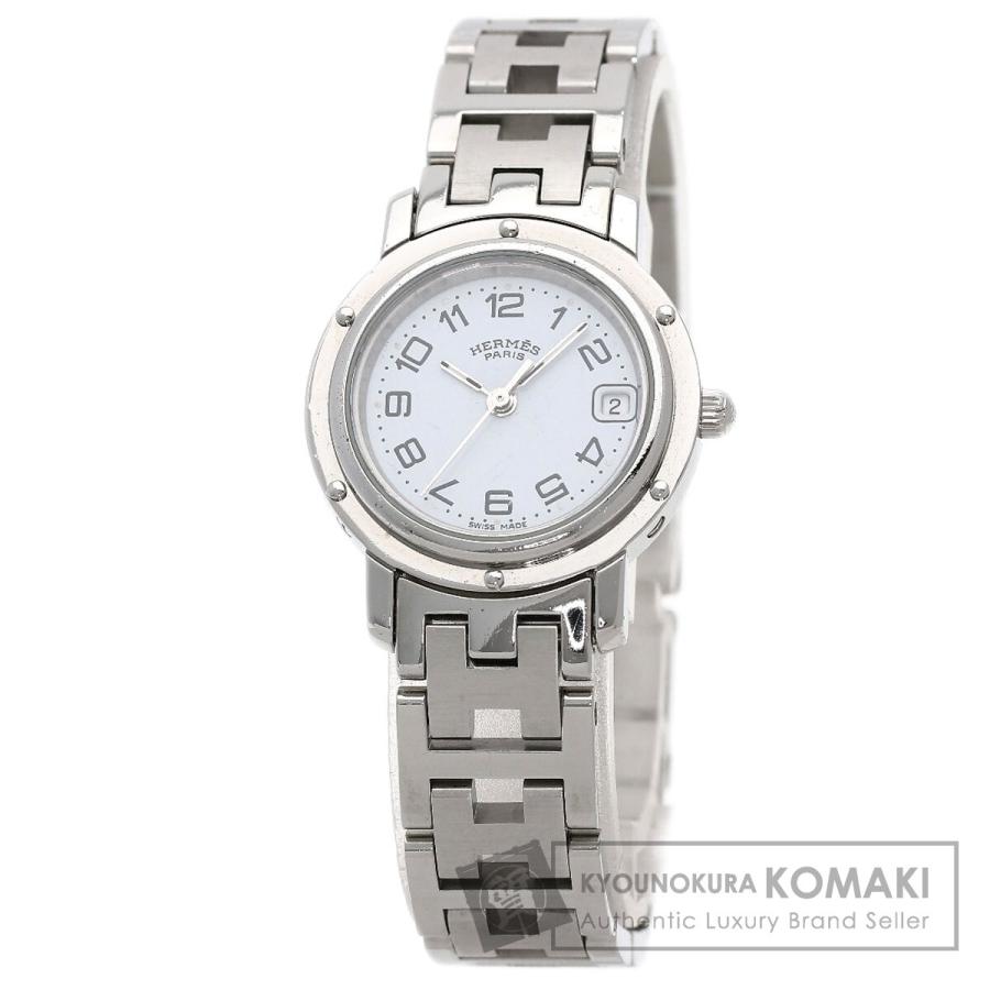 HERMES エルメス CL4.210 クリッパー 腕時計 ステンレススチール SS  