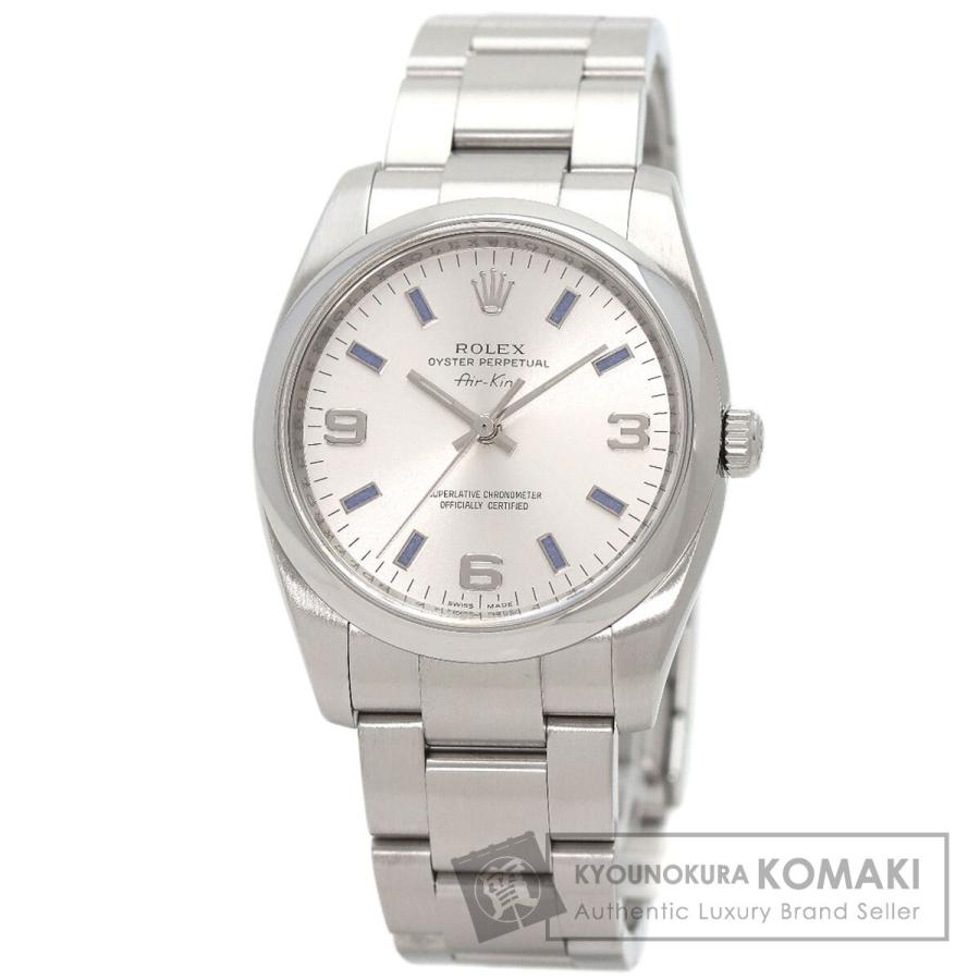 ROLEX ロレックス 114200 エアキング シルバー 369 ブルーバー 腕時計  