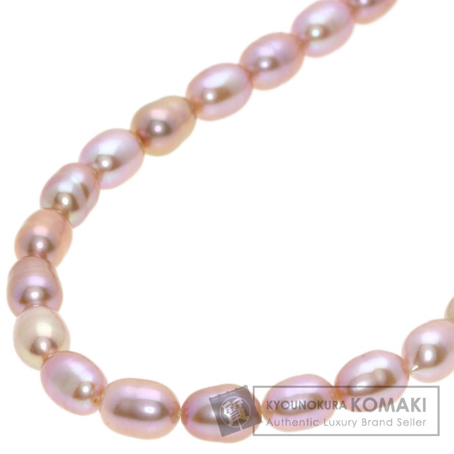 ジュエリー 淡水パール 真珠 ロング ネックレス シルバー 中古 