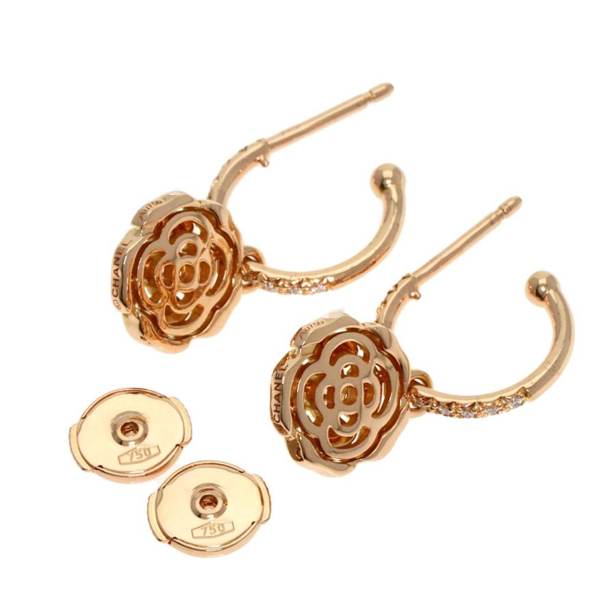 CHANEL シャネル カメリアコレクション ダイヤモンド ピアス K18 CHANEL シャネル カメリアコレクション ダイヤモンド ピアス K18