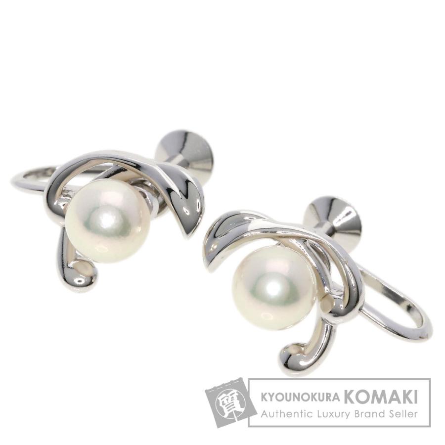 MIKIMOTO ミキモト パール 真珠 イヤリング シルバー レディース 中古 