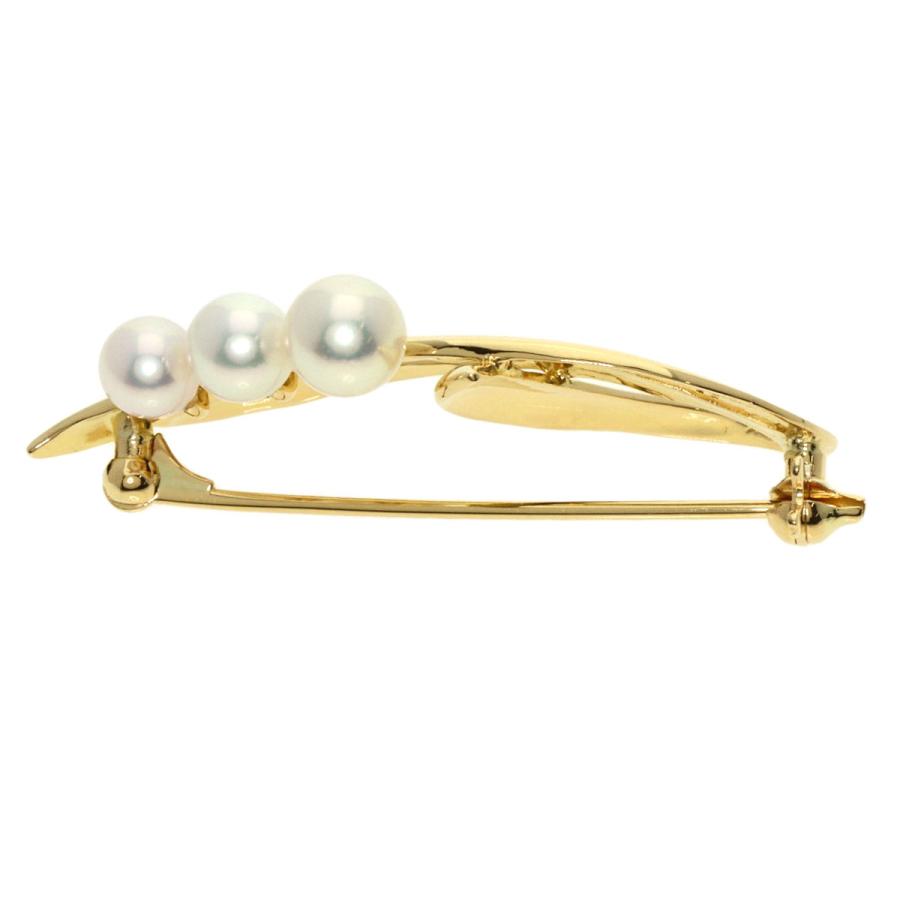 MIKIMOTO ミキモト パール 真珠 ブローチ K18イエローゴールド MIKIMOTO ミキモト パール 真珠 ブローチ K18イエローゴールド