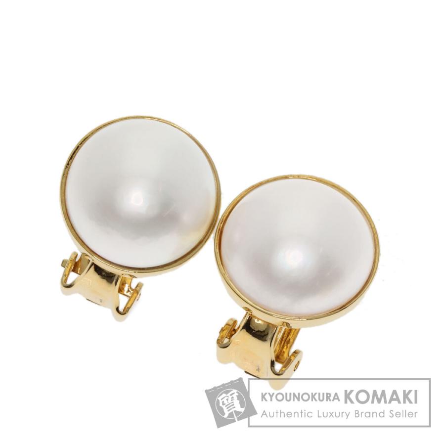 MIKIMOTO ミキモト マベ パール 真珠 イヤリング K18イエローゴールド  