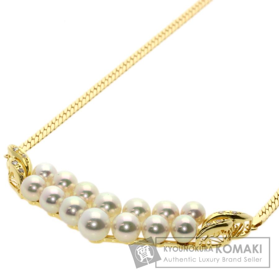NOBUKO ISHIKAWA 淡水パール 真珠 ネックレス K18YG PT900 レディース  