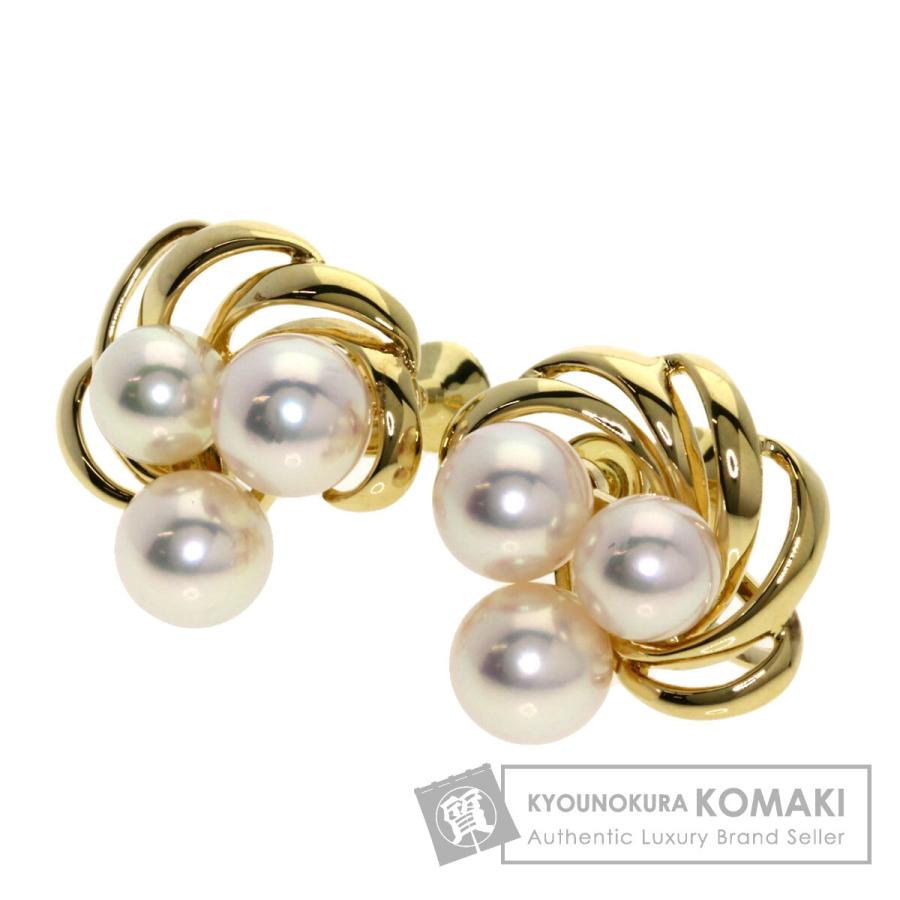 MIKIMOTO ミキモト パール 真珠 イヤリング K14イエローゴールド  