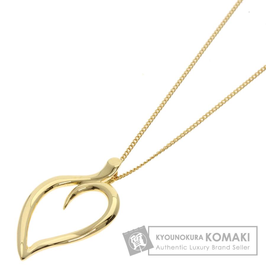 TIFFANY&Co. ティファニー リーフ ハート ネックレス K18イエロー 