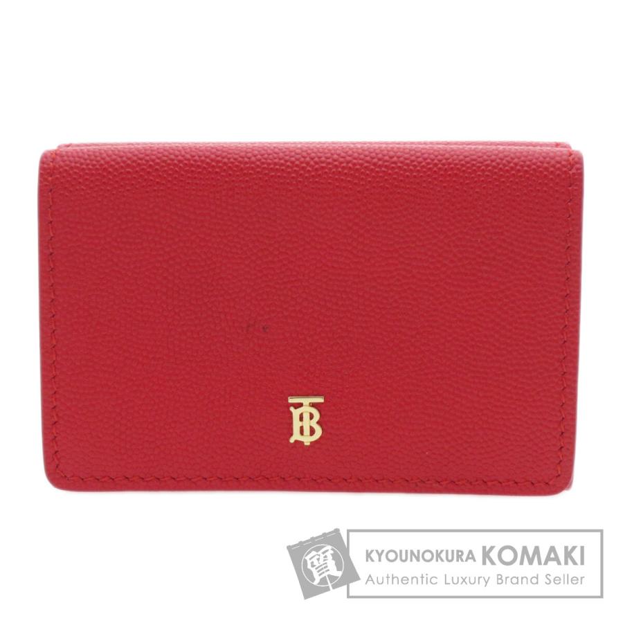 バーバリー BURBERRY  ロゴ金具 三つ折り   二つ折り財布（小銭入れあり） カーフ 中古 BURBERRY（バーバリー） ロゴ金具 三つ折り 二つ折り財布（小銭入れ