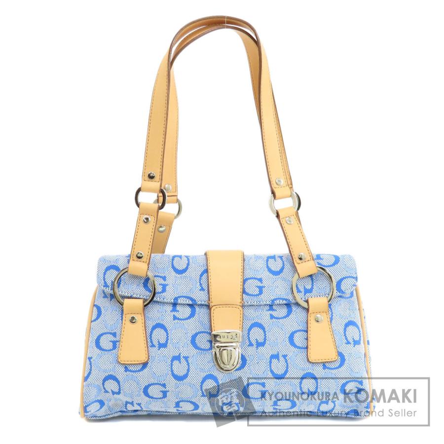 GUESS Guess ゲス ロゴ トートバッグ キャンバス レディース 中古 