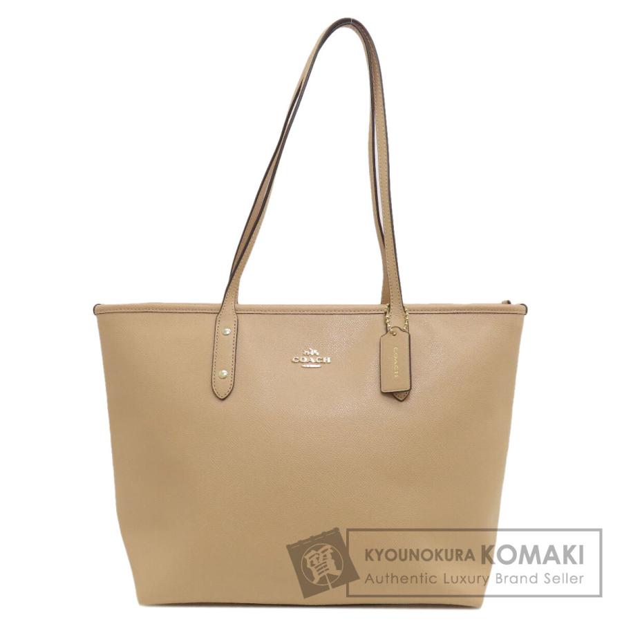 COACH コーチ F57522 ロゴ トートバッグ レザー レディース 中古  
