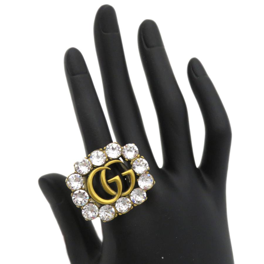 GUCCI グッチ GGマーモント ラインストーン M リング・指輪 金属 GUCCI グッチ GGマーモント ラインストーン M リング・指輪 金属