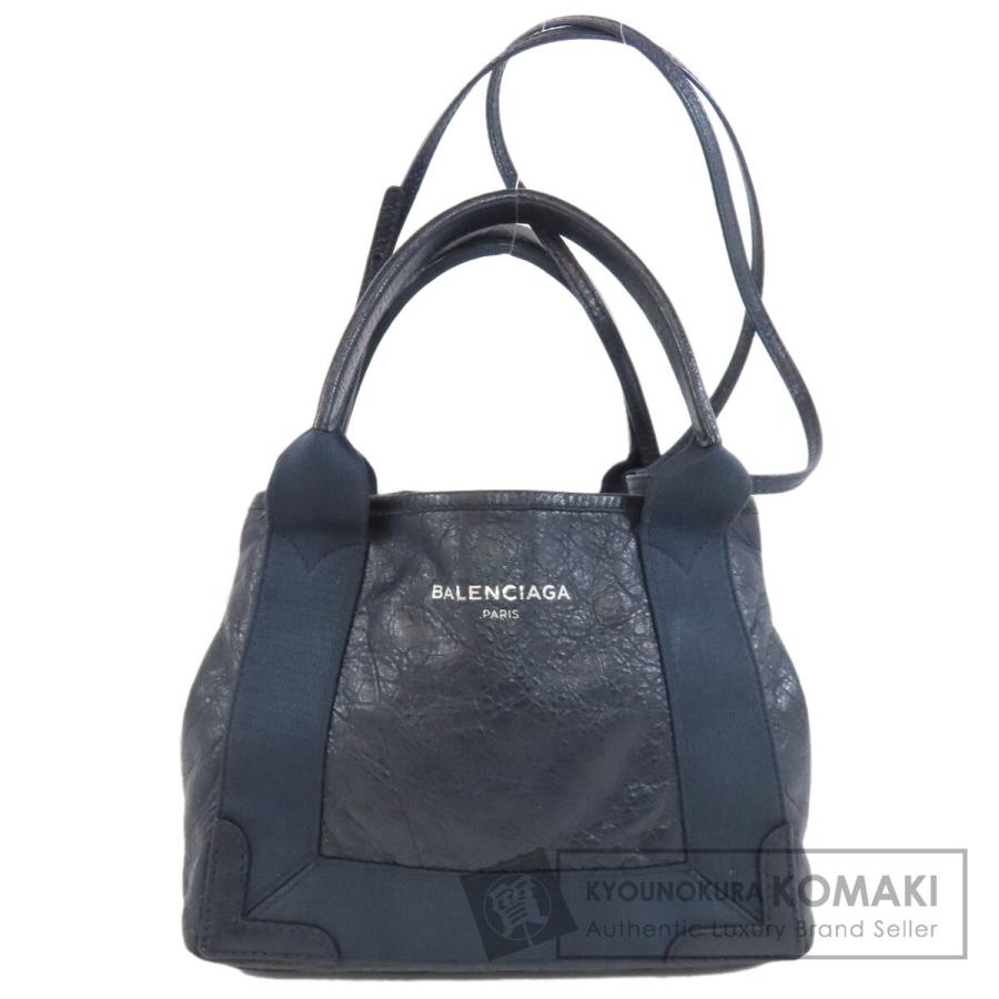 BALENCIAGA バレンシアガ 390346 ネイビーカバスXS 2WAY ハンドバッグ 