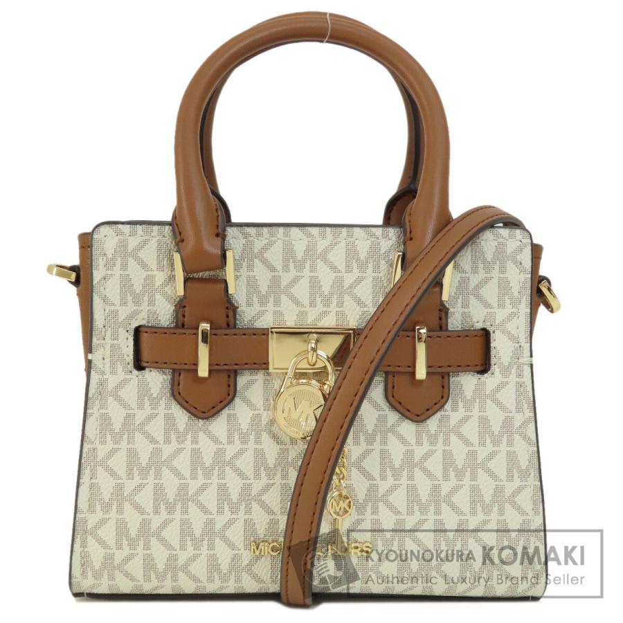 マイケルコース Michael Kors  MKシグネチャー 2WAY  ハンドバッグ レザー レディース  中古 MICHAEL KORS（マイケルコース） MKシグネチャー 2WAY ハンドバッグ