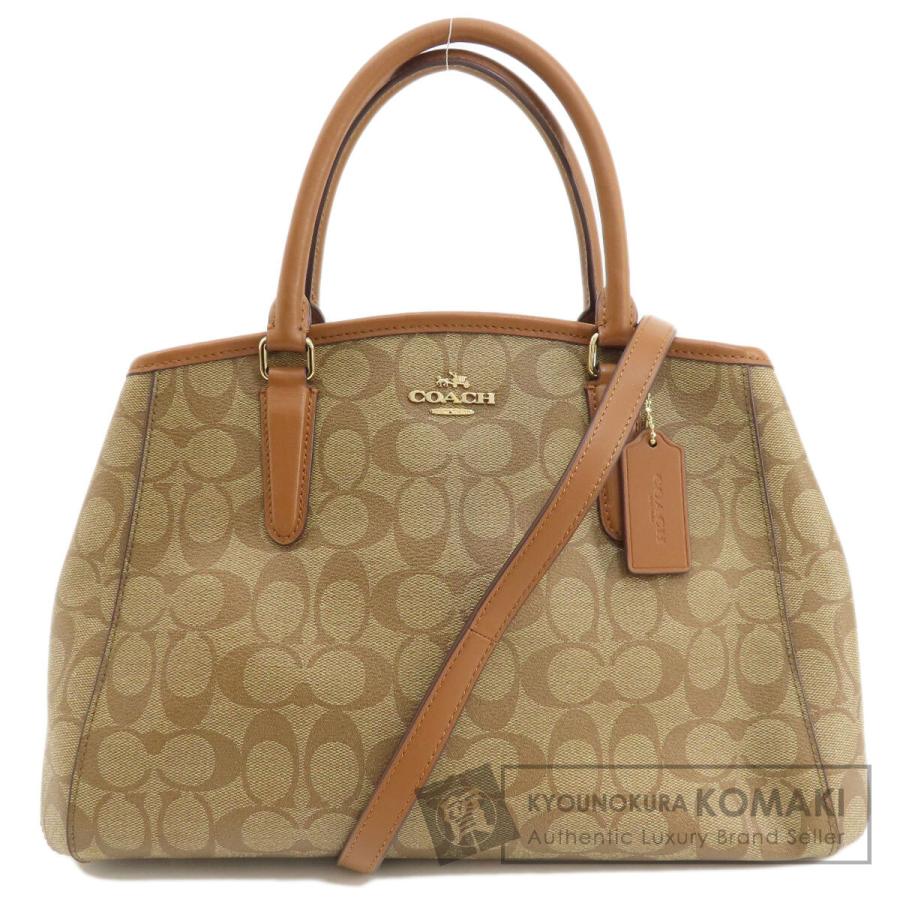 COACH コーチ F58310 シグネチャー 2WAY ハンドバッグ PVC レディース 