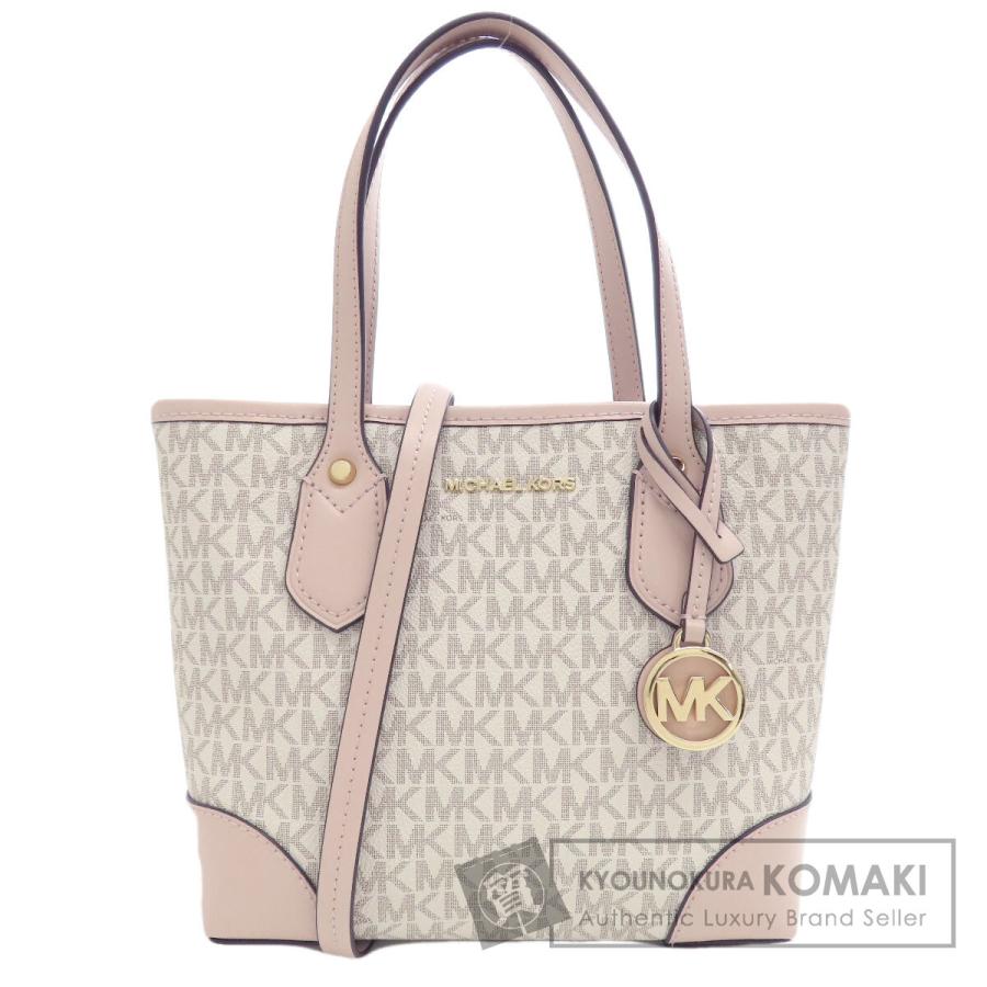 マイケルコース Michael Kors  MKシグネチャー 2WAY  ハンドバッグ PVC レディース  中古 MICHAEL KORS（マイケルコース） MKシグネチャー 2WAY ハンドバッグ
