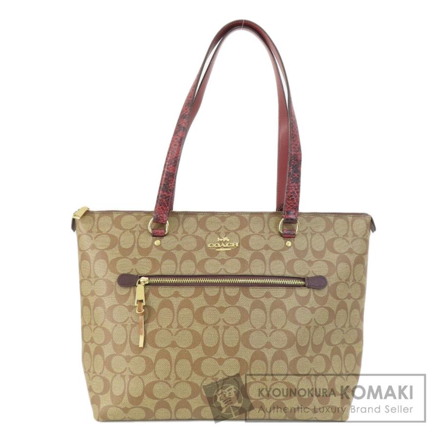 COACH コーチ F88233 シグネチャー トートバッグ PVC レディース 中古  