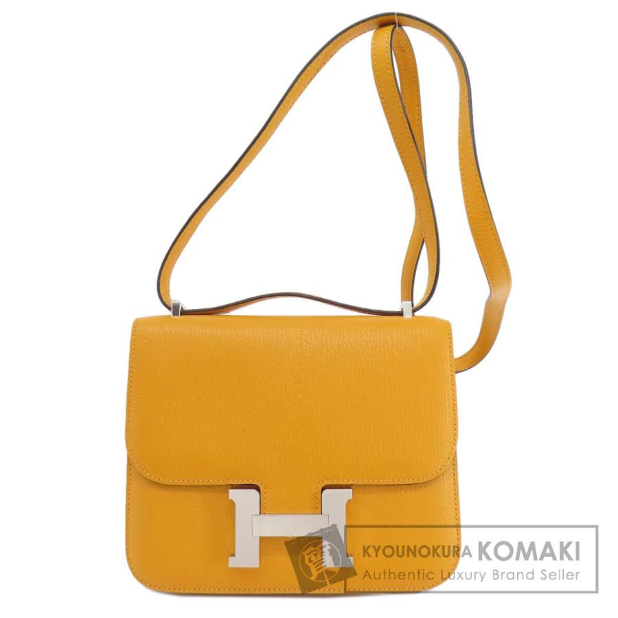 エルメス HERMES  コンスタンス3 ミニ ムタード シルバー金具  ショルダーバッグ シェーブル 中古 HERMES（エルメス） コンスタンス3 ミニ ムタード シルバー金具