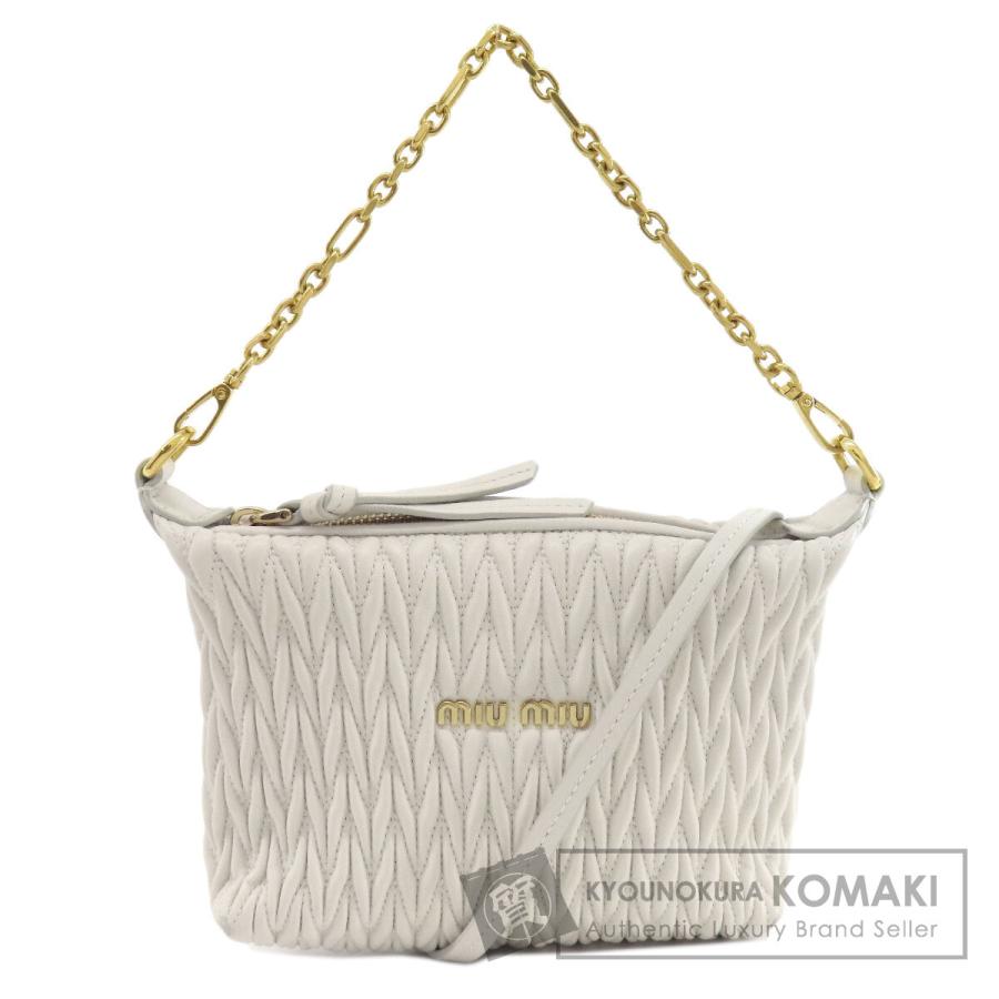 miu MIUMIU ミュウミュウ 2WAY ハンドバッグ カーフ レディース 中古  