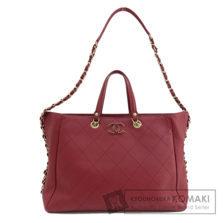 シャネル CHANEL  ココマーク ゴールド金具 2WAY  ハンドバッグ カーフ レディース  中古 CHANEL（シャネル） ココマーク ゴールド金具 2WAY ハンドバッグ