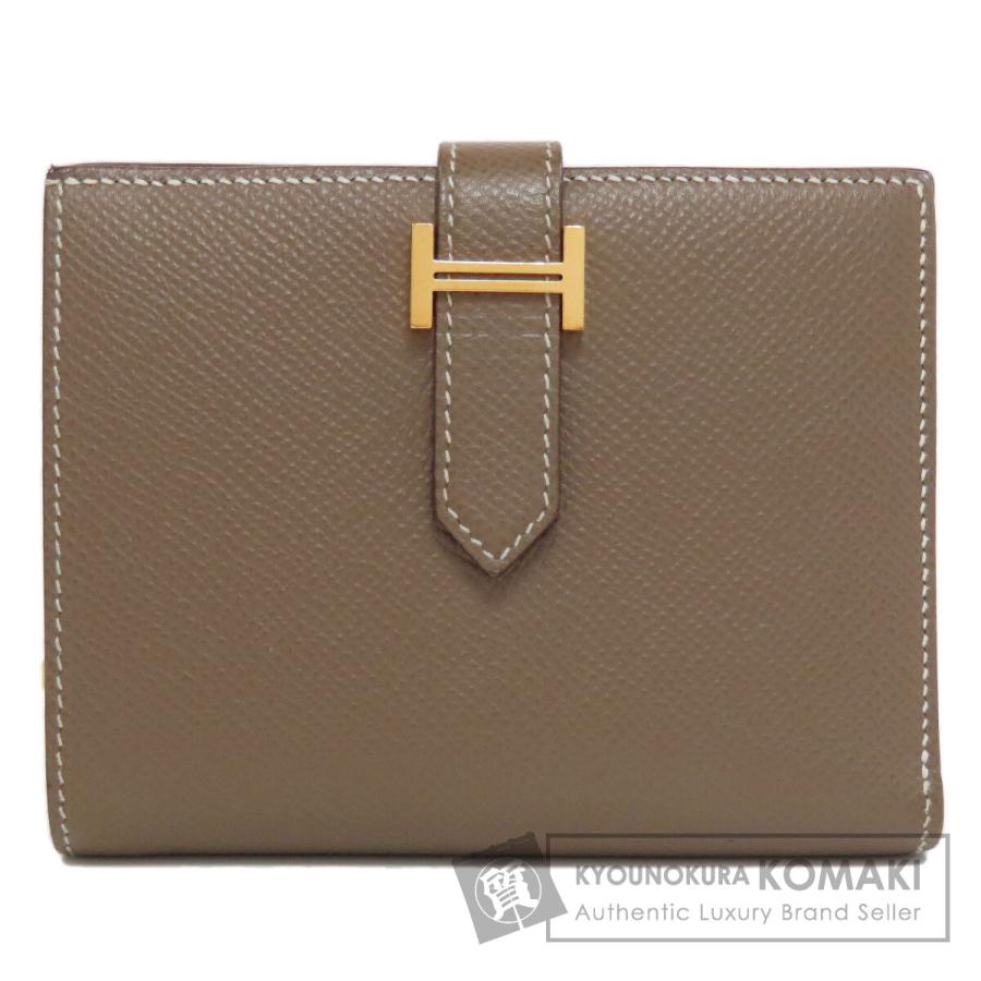 HERMES エルメス ベアンコンパクト ゴールド ゴールド金具 二つ折り  