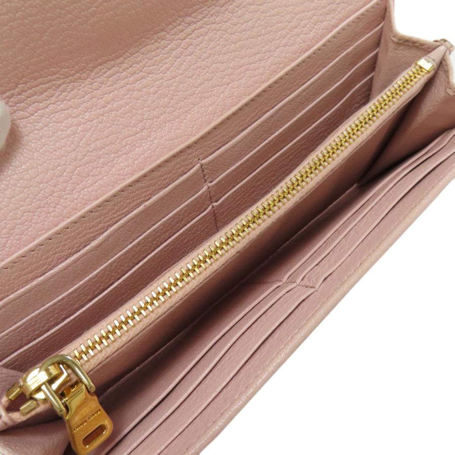 miu MIUMIU ミュウミュウ ロゴ リボン 長財布(小銭入れあり miu MIUMIU ミュウミュウ ロゴ リボン 長財布(小銭入れあり