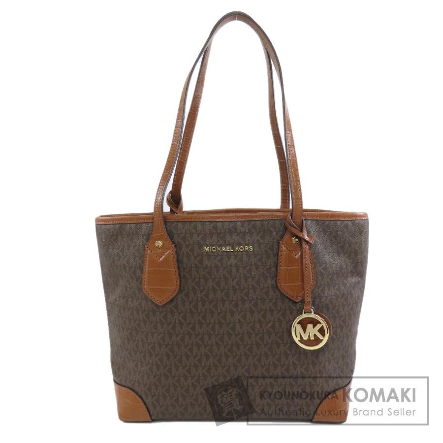 マイケルコース Michael Kors  MKシグネチャー  トートバッグ PVC レディース  中古 MICHAEL KORS（マイケルコース） MKシグネチャー トートバッグ PVC