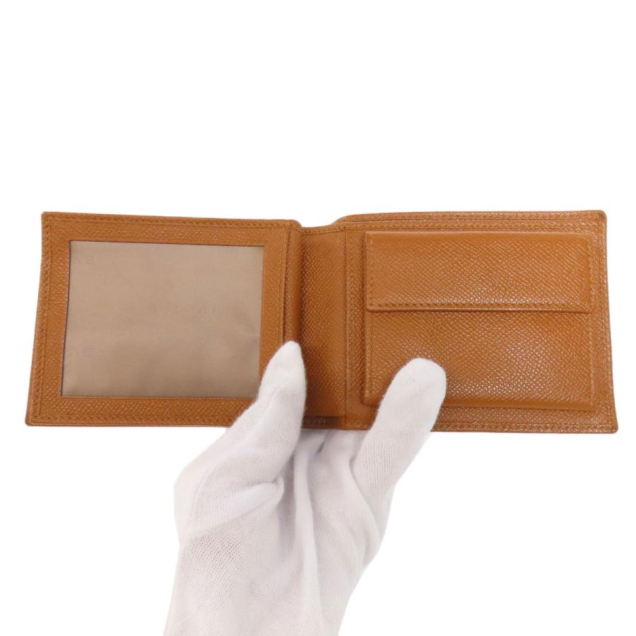 BVLGARI ブルガリ ロゴ 二つ折り財布(小銭入れあり) レザー BVLGARI ブルガリ ロゴ 二つ折り財布(小銭入れあり) レザー
