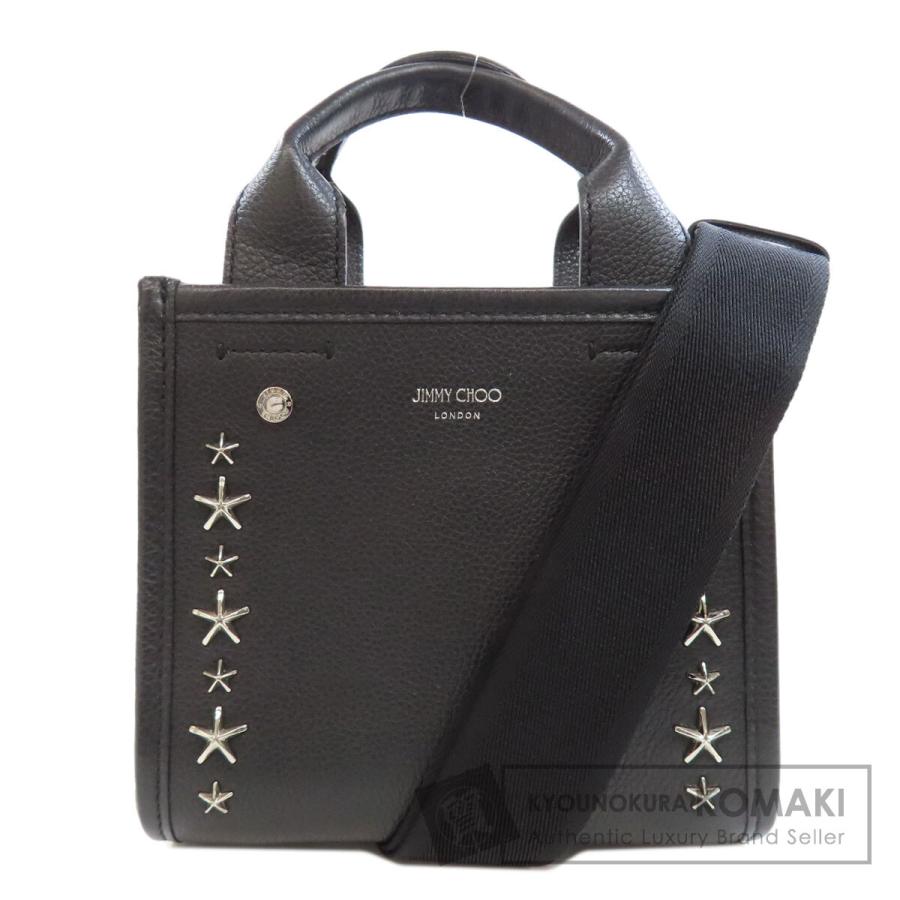 Jimmy Choo スターモチーフ 2WAY ハンドバッグ レザー レディース [中古]