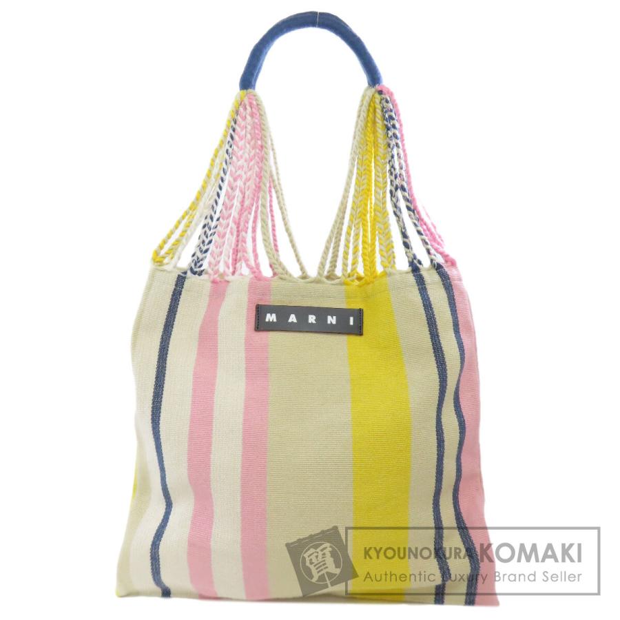 MARNI マルニ フラワーカフェ ハンモック ハンドバッグ キャンバス 
