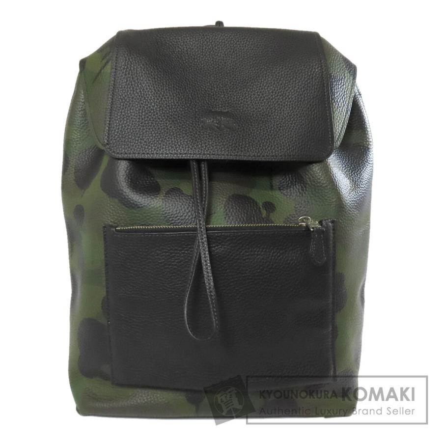 美品 コーチ リュック カモフラ 黒 パッチワーク 大容量 A4
